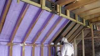 Kenilworth Loft Conversion Spray insulated with Basf Walltite Vid 1 [upl. by Enetsirhc]