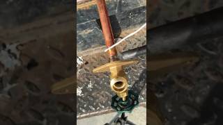 Soldering Outside Faucet Crawlspace Replacement Fun [upl. by Lalaj]