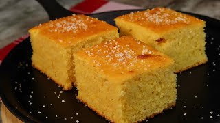 Golden Homemade Cornbread Recipe  How To Make Cornbread [upl. by Labanna]