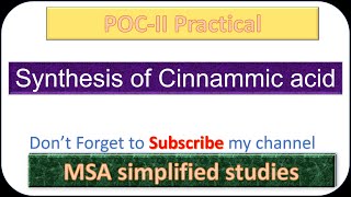 Synthesis of Cinnammic acid from Benzaldehyde by Perkin reaction [upl. by Ava]