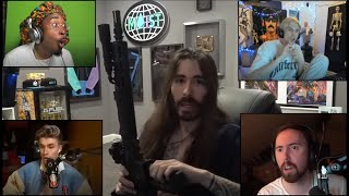 Streamers React To Moistcr1tikal Pulling Out Guns [upl. by Fawcette]