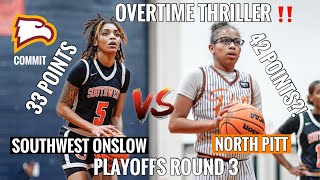 North Pitt vs Southwest Onslow in Round 3 of Playoffs Armani Reid amp Zamareya Jones PUT ON A SHOW [upl. by Tomasine]