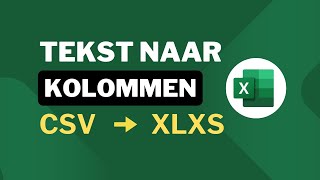 Hoe een CSVbestand omzetten naar een Excelbestand met Tekst naar Kolommen in Excel [upl. by Nwonknu340]