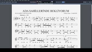 ADA SAHİLLERİNDE BEKLİYORUM NOTA [upl. by See]