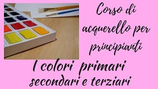 Corso di acquerello per principianti n 7 COLORI PRIMARI SECONDARI E TERZIARI [upl. by Narba]