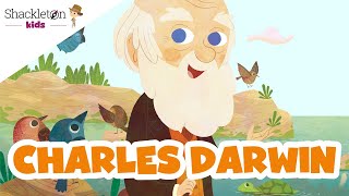 Charles Darwin  Biografía en cuento para niños  Shackleton Kids [upl. by Zahara]