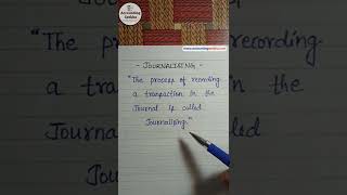 Meaning Of Journalising  Journal  shorts  youtubeshorts  accountingseekho [upl. by Analise]