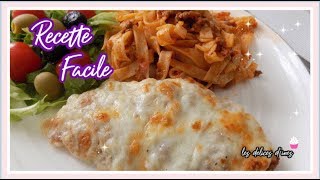 LASSIETTE escalope POULET gratinée 🍗au FOUR Recette FACILE [upl. by Ahseinet845]