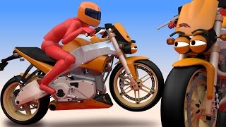 VIDS for KIDS in 3d HD  Jimmy the Motorcycle for Children  AApV [upl. by Tabbie121]