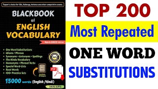 Black book of English vocabulary  Black Book One Word Substitution  SSC 200 Most Repeated [upl. by Safoelc929]