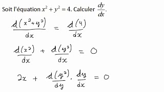 Dérivation implicite de base 1 [upl. by Ayikin]