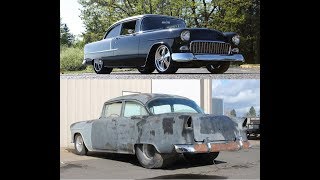 MetalWorks step by step build of a ProTouring 55 Chevy post car TriFive Restoration [upl. by Kola957]