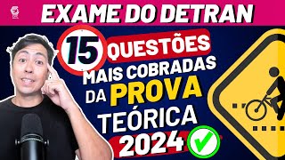 LEGISLAÇÃO DE TRÂNSITO  SIMULADO DE 15 QUESTÕES DO DETRAN 2024  REVISÃO DE PROVA DO DETRAN 2024 [upl. by Nananne]