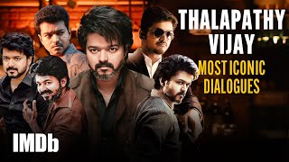 Thalapathy Vijay Most Iconic Dialogues  Leo Ghilli Thuppakki Mersal and More  IMDb [upl. by Bendick804]