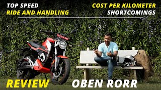 Oben Rorr Electric Bike Review  How Fast [upl. by Binnings]