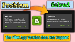 The Files app version does not support grant access to folders  OBB folder not showing  ZArchiver [upl. by Zondra]