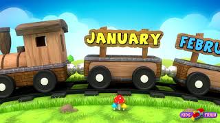 Learn English Months of The Year  Months Train for Children [upl. by Aihtibat]