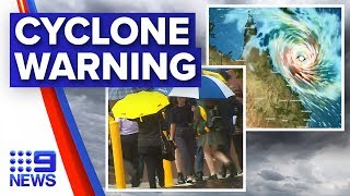 Tropical cyclone forms off QLD coast  Nine News Australia [upl. by Ynor]