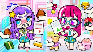 Rich Unpopular Girl Vs Broke Popular Girl  Sad Story  Good vs Bad  Avatar World [upl. by Tera]