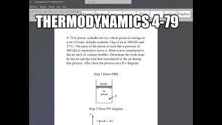 Thermodynamics 479 A piston–cylinder device whose piston is resting on a set of stops initially [upl. by Bradski]