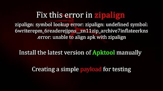 fix this error in zipalign kali linux  Install the latest version of Apktool manually [upl. by Alamac]