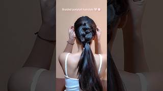 braided ponytail hairstyle🤍💮 Anita Joshi hairideas hairstyle trending foryou youtubeshorts [upl. by Nodnil871]