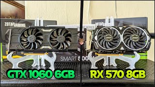 Nvidia GTX 1060 6gb vs Radeon RX 570 8gb  ¡Te vas a sorprender🥵💦 [upl. by Echikson]