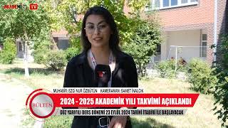 Bülten  Süleyman Demirel Üniversitesi 2024 2025 Akademik Takvim Yayınlandı [upl. by Schroer]