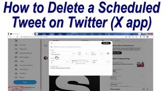 How to Delete a Scheduled Tweet on Twitter X app [upl. by Nereen]