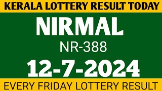 Kerala lottery result today Nirmal nr388 lotterykerala lottery result today 12724 lottery [upl. by Cathy717]