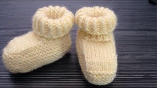 How To Knit Baby Booties Part2 For Beginners [upl. by Eenhpad]