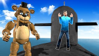 Hiding from FNAF on a SUBMARINE  Garrys Mod Hide and Seek [upl. by Latsryc]