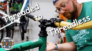 How to Convert a Quill Stem to a Threadless Stem [upl. by Ahtera]