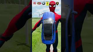 Car vs spider man 🚗 BeamNGdrive [upl. by Ellenwad]