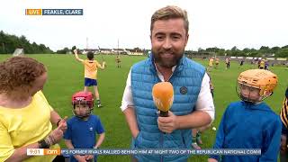 Ireland AM  Deric Hartigan visit to Feakle GAA Club Clare All Ireland Final 2024 Buildup [upl. by Dirfliw]