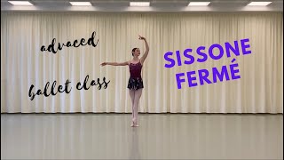 httpswwwprimaballetclasscom Sissone Fermé  Centre  Left  Advanced [upl. by Inanaup]