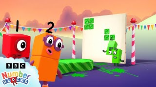 Stampolines and Number Fun  Learn to Count  Maths for Kids  Numberblocks [upl. by Nauqat]