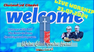 Live Sunday Worship from The Salvation Army Chelmsford Citadel 21 07 2024 [upl. by Castillo623]