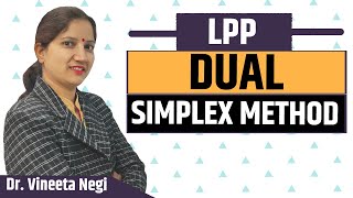 Dual Simplex Method for Solving LPP  Minimization Problem in LPP [upl. by Udall57]