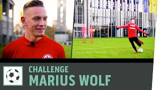 FreistoßChallenge vs Marius Wolf  Eintracht Frankfurt  FußballChallenge  Kickbox [upl. by Adnama]