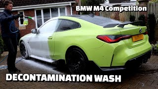 BMW M4 Competition Decontamination Wash  ASMR [upl. by Wanids771]