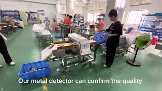 Food metal detector for aluminum foil package [upl. by Hinch]