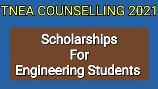 TNEA 2021  What are the Scholarships Available for Engineering Students  Anna University [upl. by Ayatal412]