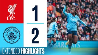 HIGHLIGHTS  Bunny Shaw double puts City top of the WSL  Liverpool 12 Man City [upl. by Sirronal596]