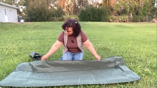 Camping Sleeping inflatable pad with foot pump Review [upl. by Fife]