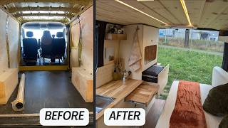 Low Budget 2800€ Midi L1H1 Camper Van Build Timelapse from Start to Finish Simple Conversion Budgi [upl. by Wyon]