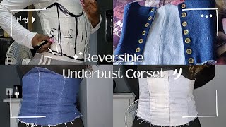 Reversible Denim Underbust Corset [upl. by Vida]