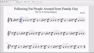 Following Fat People Around for AltoBari Sax Sheet Music [upl. by Rhona]