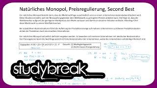 Natürliches Monopol Preisregulierung Second Best  Preistheorie [upl. by Imuyam]