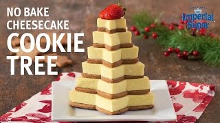 How to Make No Bake Cheesecake Cookie Christmas Tree [upl. by Bolan]